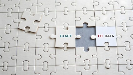 Puzzle pieces forming an exact fit and complete document