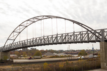 Fototapeta premium Steel Bridge over city