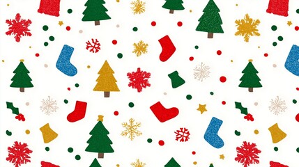 手書き風のかわいいクリスマス背景