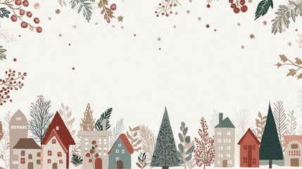 手書き風のかわいいクリスマス背景