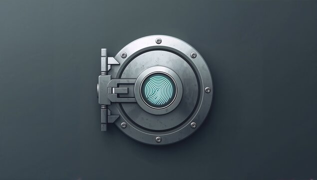 Futuristic Biometric Security Vault Door
