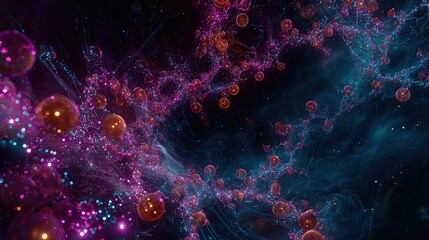 Abstract Digital Cosmic Particles