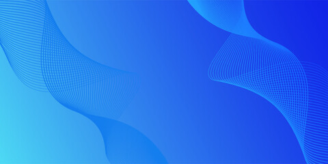 Blue gradient mesh abstract background with wavy blended lines nice for wallpaper or banner