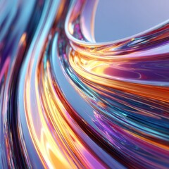 Abstract Colorful Swirling Lines