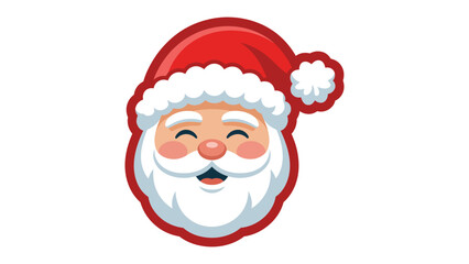 Cheerful Santa Face Icon: A festive illustration of Santa Claus, radiating holiday cheer with a jolly expression, ready to bring joy.