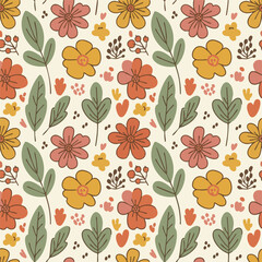 seamless pattern with leaves