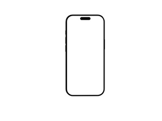 Clean outline of a smartphone, perfect for app presentations or website design mockups. Simple and versatile.