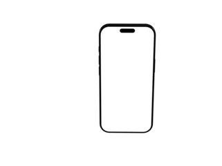 Clean outline drawing of a smartphone. Perfect for app icons, website design, and mobile concepts.