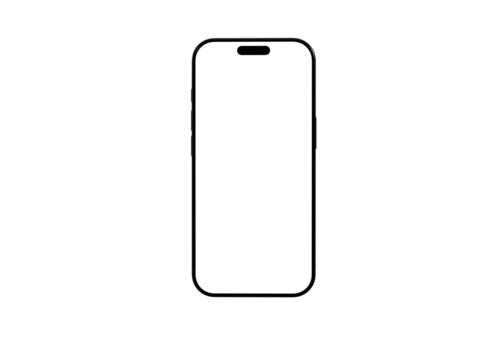 Simple outline drawing of a smartphone. Perfect for app icons, websites, and presentations.