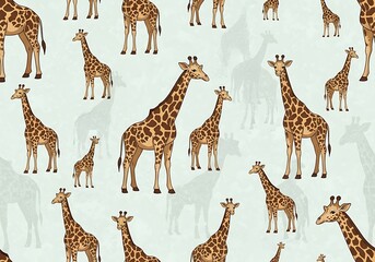 Giraffe Pattern - A Whimsical Animal Print Design.