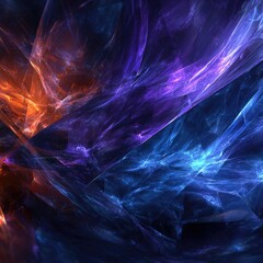 Abstract Colorful Glowing Geometric Design