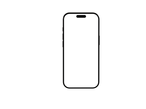 Clean vector illustration of a smartphone outline. Perfect for app icons, presentations, and mobile device concepts.