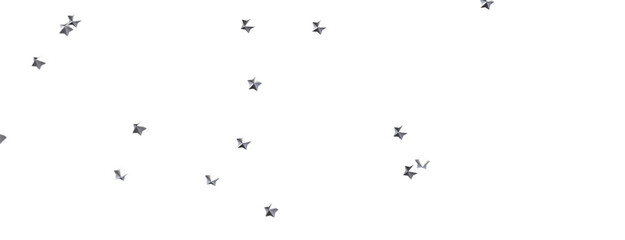 Celestial Christmas Symphony: Enthralling 3D Illustration of Falling Holiday Starbursts