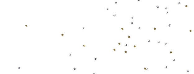 Enchanted Galaxy: Experience the Splendor of a 3D Gold Stars Shower