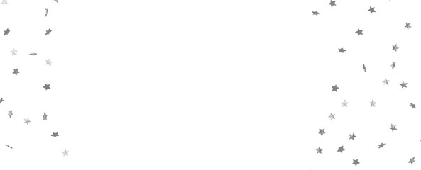 Silver stars border 3d