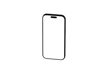 Clean vector illustration of a smartphone outline. Perfect for app icons, website design, and mobile device concepts.