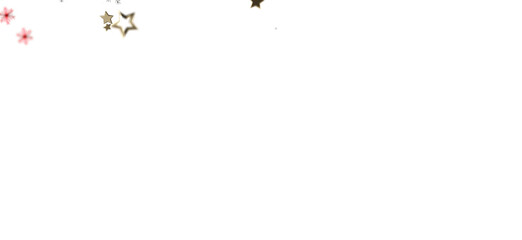 Shimmering gold stars and delicate flower accents scattered on a clean white backdrop, perfect for festive or celebratory themes. Ideal for desi