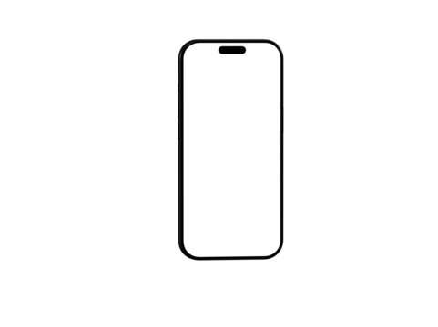 Clean vector illustration of a smartphone. Perfect for app presentations, website design, and mobile interface mockups.