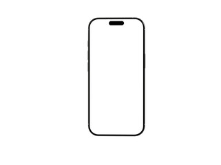 High-quality image of a modern smartphone with a blank screen, perfect for app presentations or website mockups.