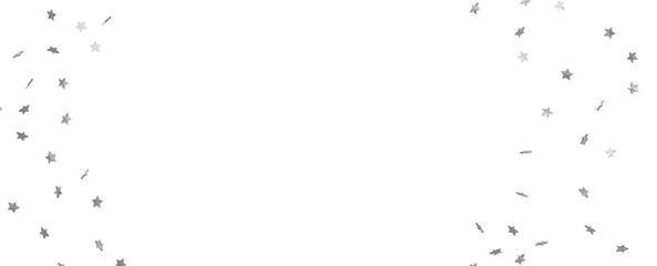 Silver stars border 3d