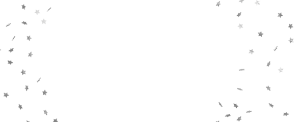 Silver stars border 3d