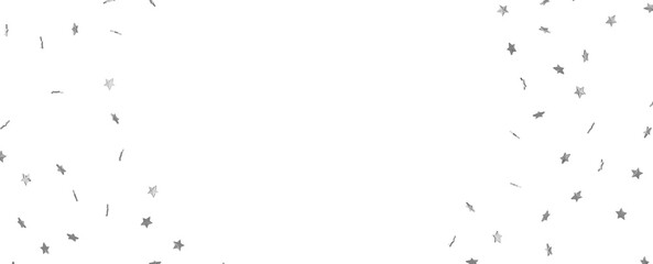 Silver stars border 3d