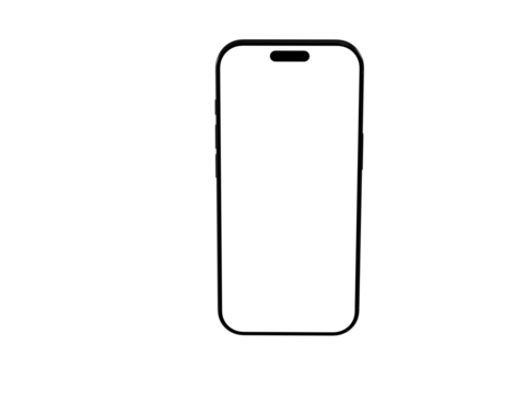 Clean vector illustration of a smartphone outline. Perfect for app icons, presentations, and mobile device concepts.