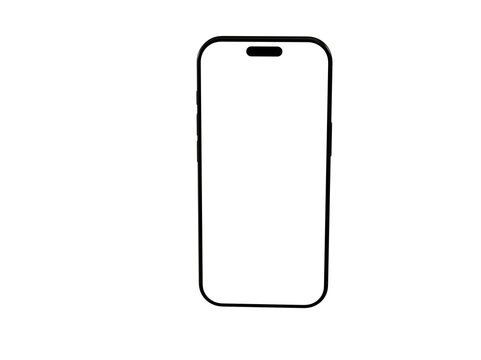 Clean vector illustration of a smartphone outline, perfect for app icons or mobile device concepts. - Powered by Adobe