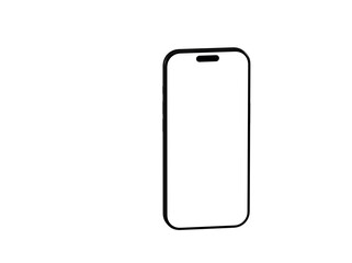 Clean vector illustration of a smartphone outline, perfect for app icons, websites, and presentations.  Download now!