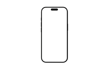 Clean outline illustration of a modern smartphone. Perfect for app presentations, tech websites, and mobile device concepts.