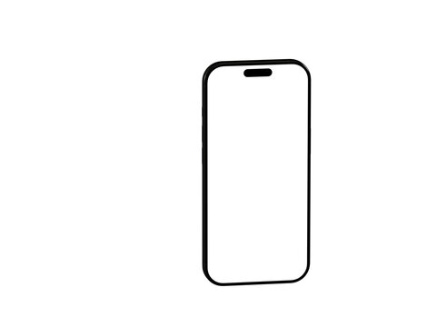 Clean vector illustration of a smartphone outline, perfect for app icons, websites, and presentations. Download now!
