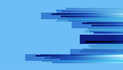 Blue landing page with geometric shape.