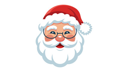 Santa's Cheerful Gaze: The jovial face of Santa Claus, with twinkling eyes and a warm smile, ready to spread Christmas cheer.