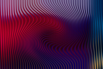 Abstract swirling lines with red, purple, and blue gradient
