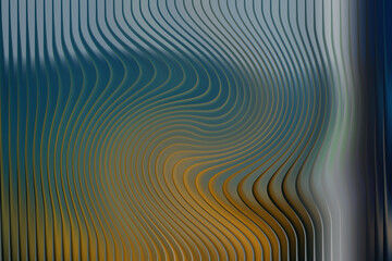 Abstract swirling lines with blue and yellow gradient 