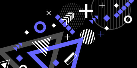 Background of geometric shapes. Abstract banner for design. Technology background. Vector illustration .