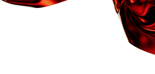 Elegant red silk fabric flowing, perfect for luxury branding, fashion, or festive designs. High-resolution image.