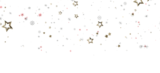 Elegant image of falling golden stars and snowflakes, perfect for holiday, Christmas and festive designs. Ideal for digital art and graphic desi