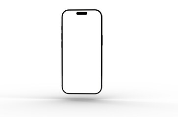 High-quality image of a modern smartphone with a blank screen, perfect for app presentations or website designs.