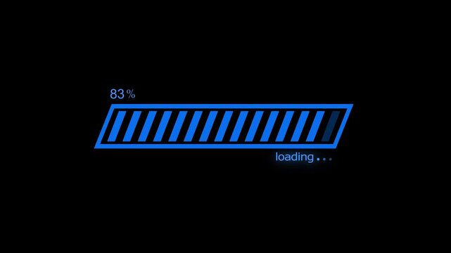 Animated Progress Bar in Minimal Design for Web Loading Screens