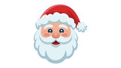 Santa Claus Portrait: A cheerful illustration of Santa Claus, radiating the spirit of Christmas, with his signature jolly expression and iconic red hat.