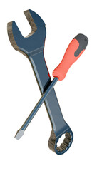 wrench and screwdriver