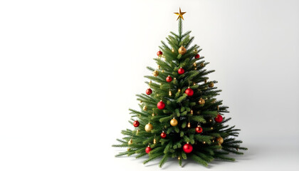 christmas tree isolated on white