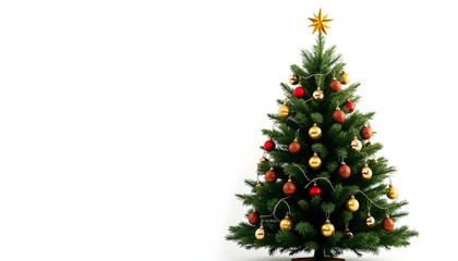 christmas tree isolated on white