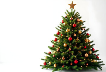 christmas tree isolated on white