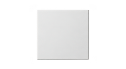 White square tile with a subtle pattern isolated on transparent background