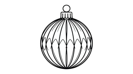 Festive Orb: An isolated, elegantly crafted Christmas ornament, ready to grace a festive tree. The minimalist design evokes the spirit of the season.