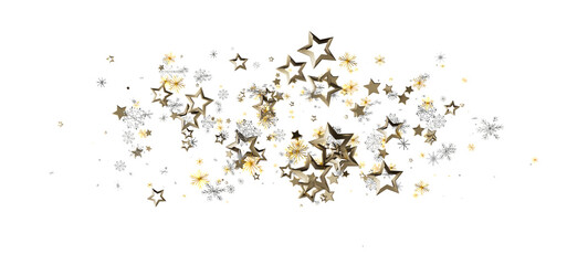 Celebrate the holidays with this beautiful gold star and snowflake design, perfect for festive greetings or seasonal projects. Festive backgroun