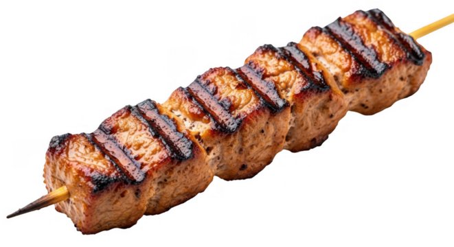 Grilled chicken kebab, a delicious and healthy option for a barbecue