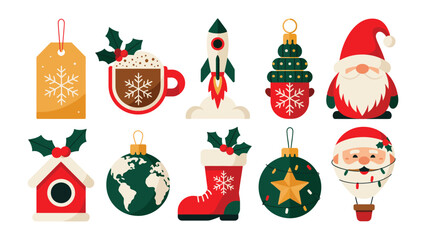 Festive Holiday Decorations: A collection of charming Christmas ornaments, each exquisitely designed with festive patterns, ready to infuse any space with holiday cheer.